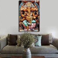 Tableau Ganesh à trois têtes