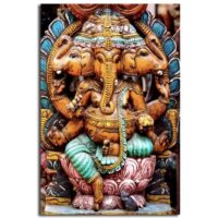 Tableau Ganesh à trois têtes avec ou sans cadre